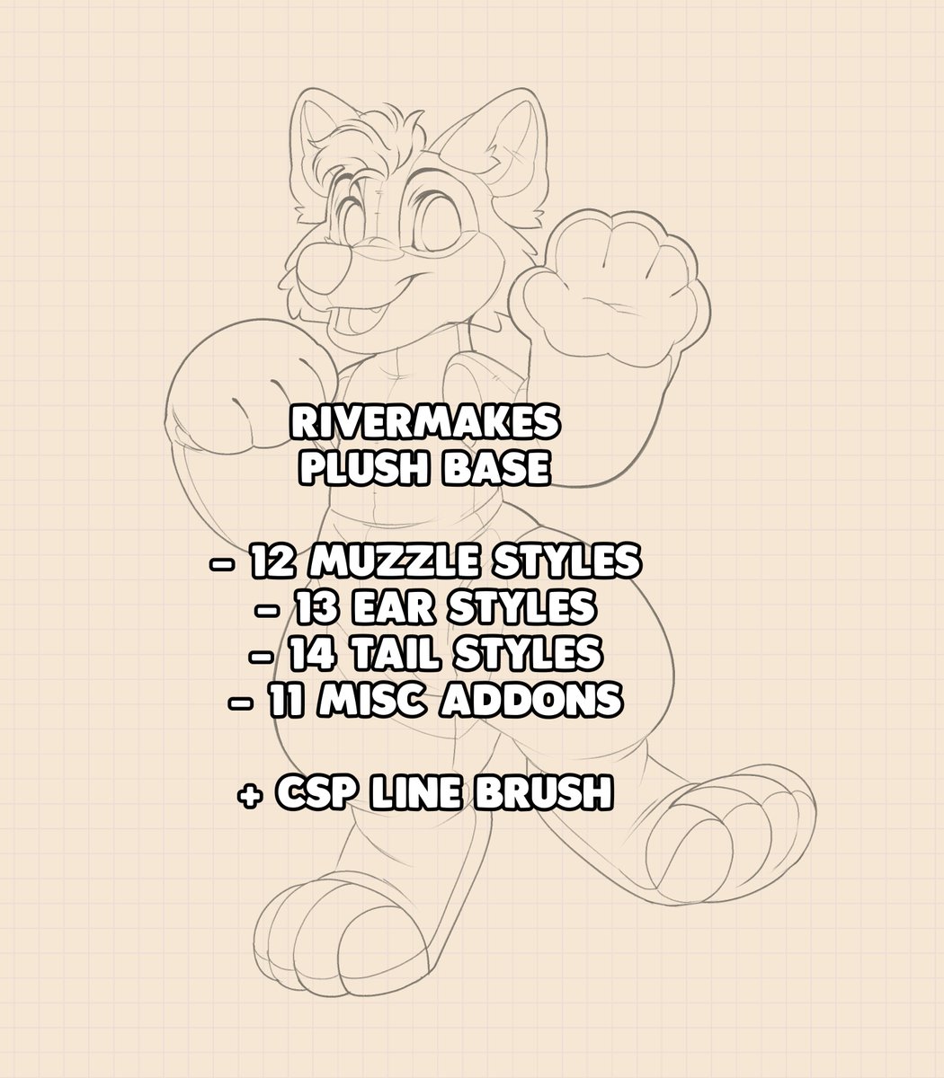 Updated plush base is now available on my ko-fi!

Link below! 
