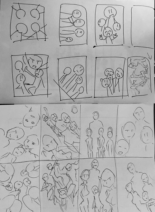 今回の扉絵は家族の協力のもとアナログでラフを描きました https://t.co/XjHrTjyRmy 