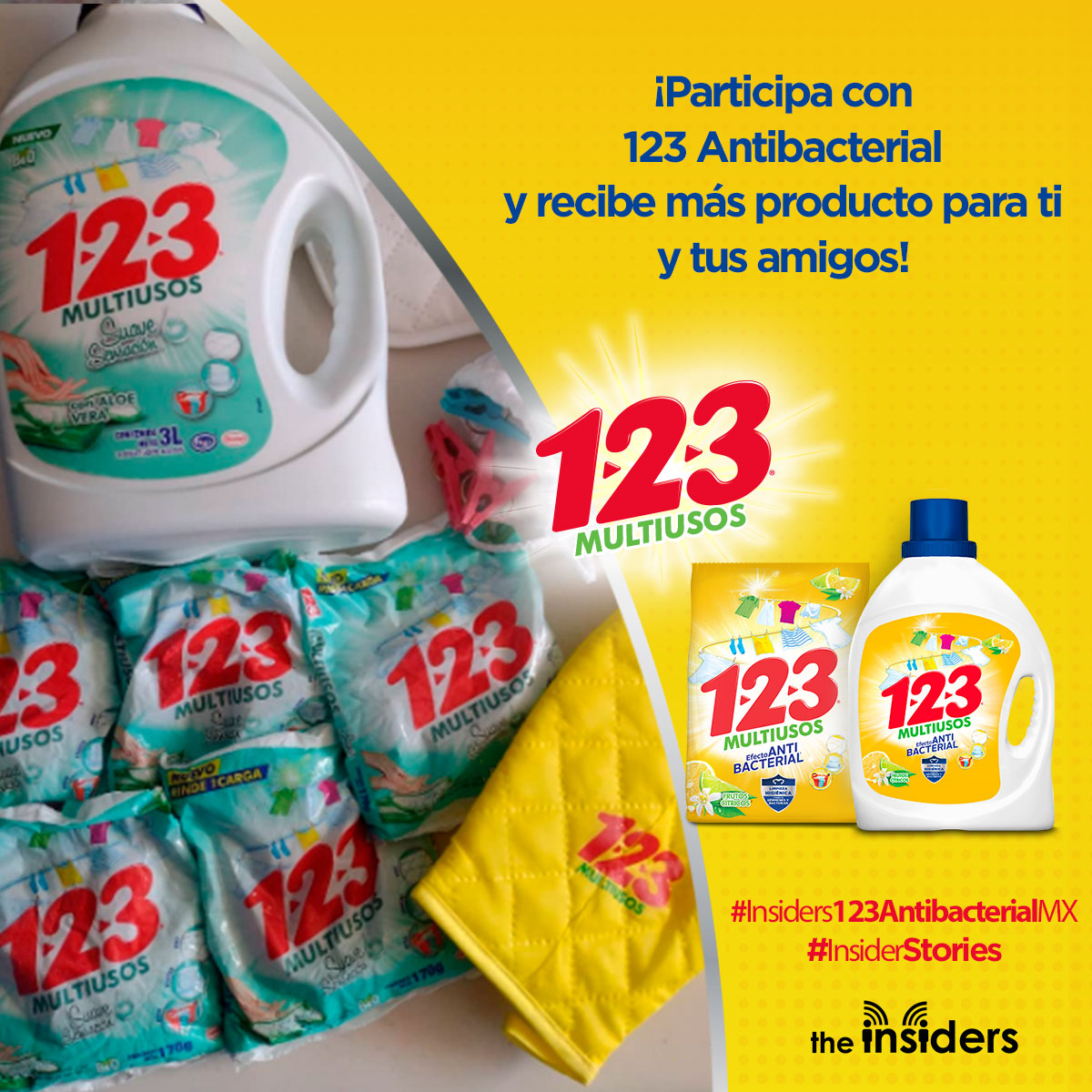 ¡Insiders de México🇲🇽! Llévense un VIP Pack de regalo por parte de #123Antibacterial. 

Revisen su correo, si fueron seleccionad@s, realicen su compra en Amazon de su producto y esperen su kit de cortesía en su hogar. 🤩

#Insiders123AntibacterialMX #InsiderStories