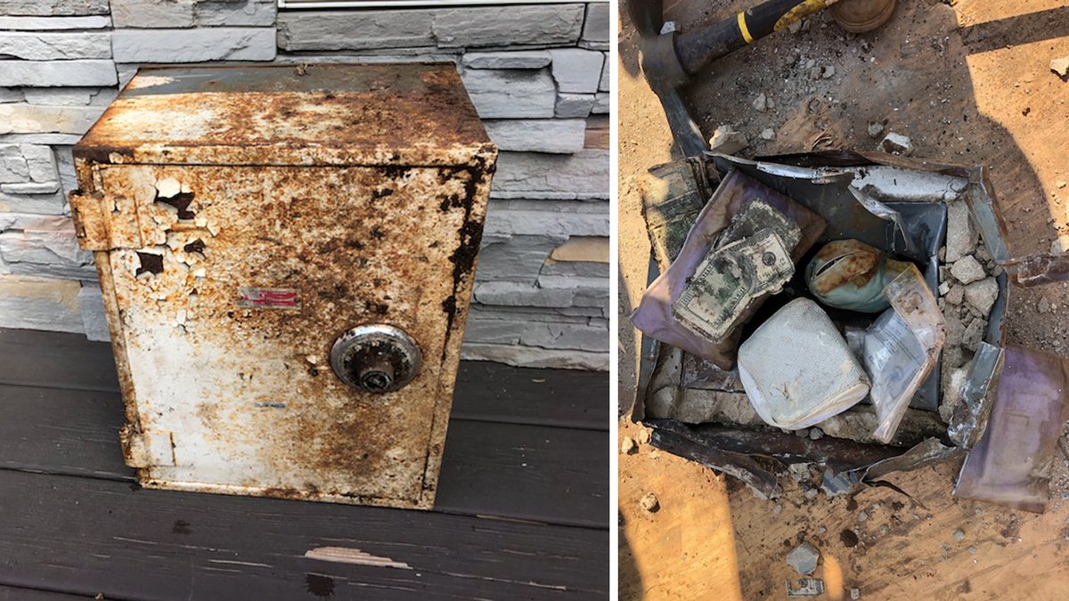 BandEAtoZ's tweet photo. Over $16k in cash, gold & diamonds were carried off in 12/2011. Safe found & opened 7 years later 05/2018. Another case of #BoltItDown
Looks like the finder used a mattock for the open.
https://t.co/hE7IuDAjG0
#SafeEngineer #SafeTechnician #safetech #safecracker #truecrime https://t.co/vdWcW0hbZH
