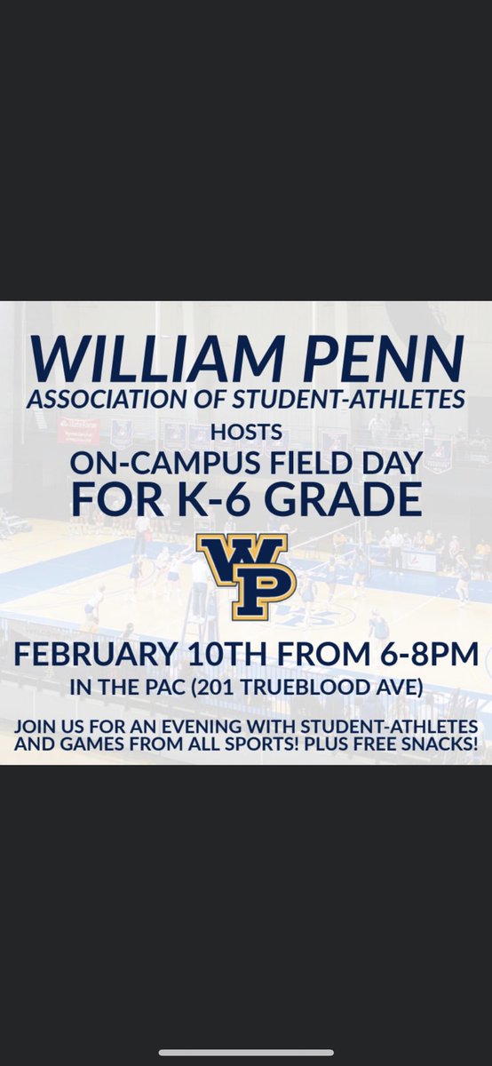 Tara_Dryml's tweet photo. What a great opportunity not only as a student-athlete but also as a future educator!! #WmPennEd https://t.co/vi1ZzrmSrB