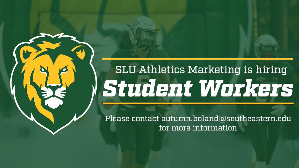 🚨 SLU STUDENTS 🚨

Interested in being a part of the game day experience? Now is your time to join the team! 

Info below 👇

#LionUp