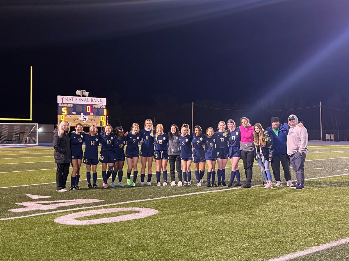 EagleBmartinez's tweet photo. @NewDianaHighSc1 First Program win for the Lady Eagle Soccer program in its 2nd season. Super Proud of the Ladies! #NDLE!!! @DianaAthletics @boys_athletics @NEW_DIANA_ISD https://t.co/6QacOUtRIz