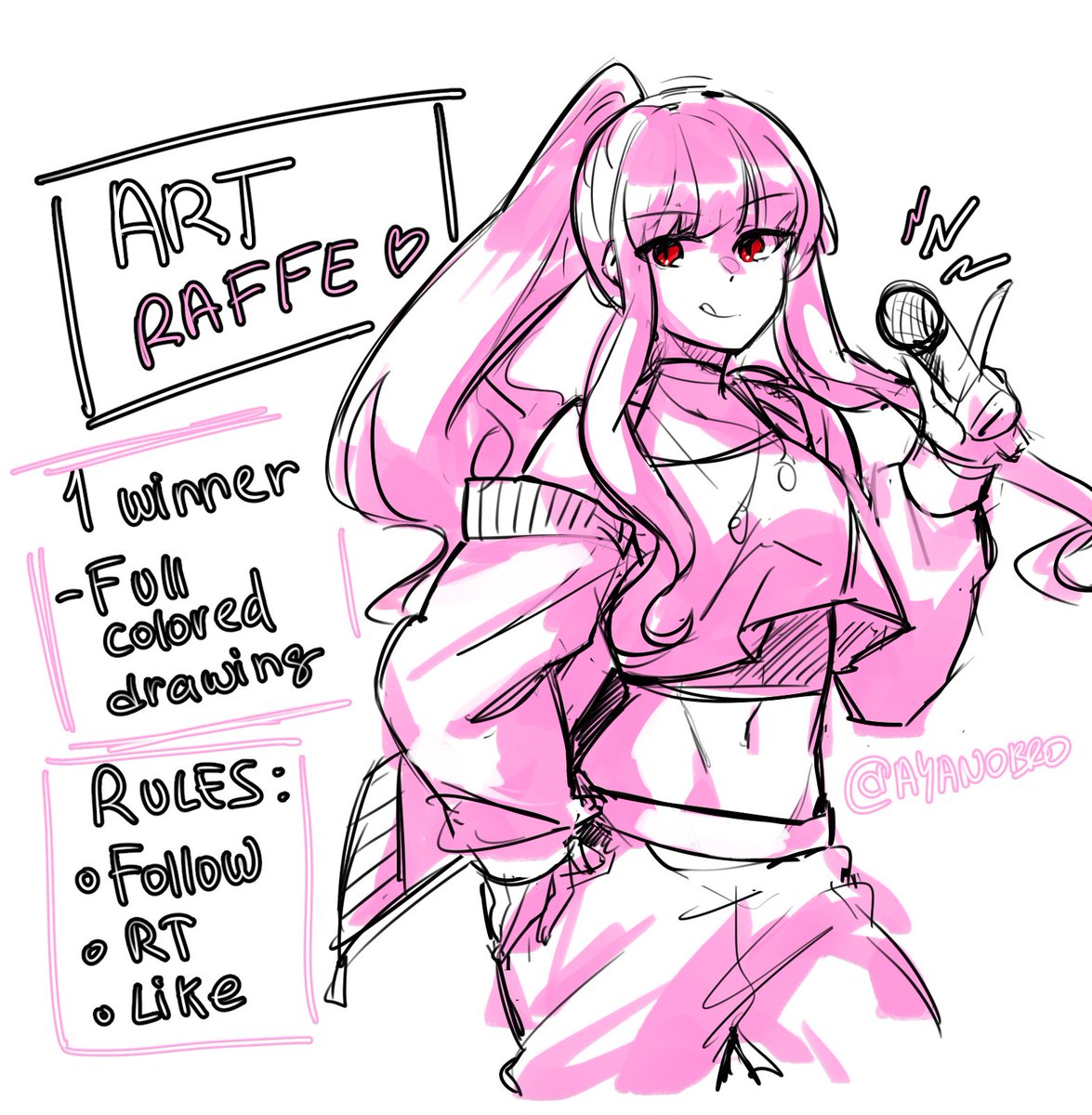 Arte raffle as a thank you for the 3k followers! Ends on jan. 17 @ 11:59PM. Winner gets a full colored drawing of a character they want! Good luck 💖
To enter:
🌸Follow me 
🌸Like + Retweet
#artraffle #artgiveway