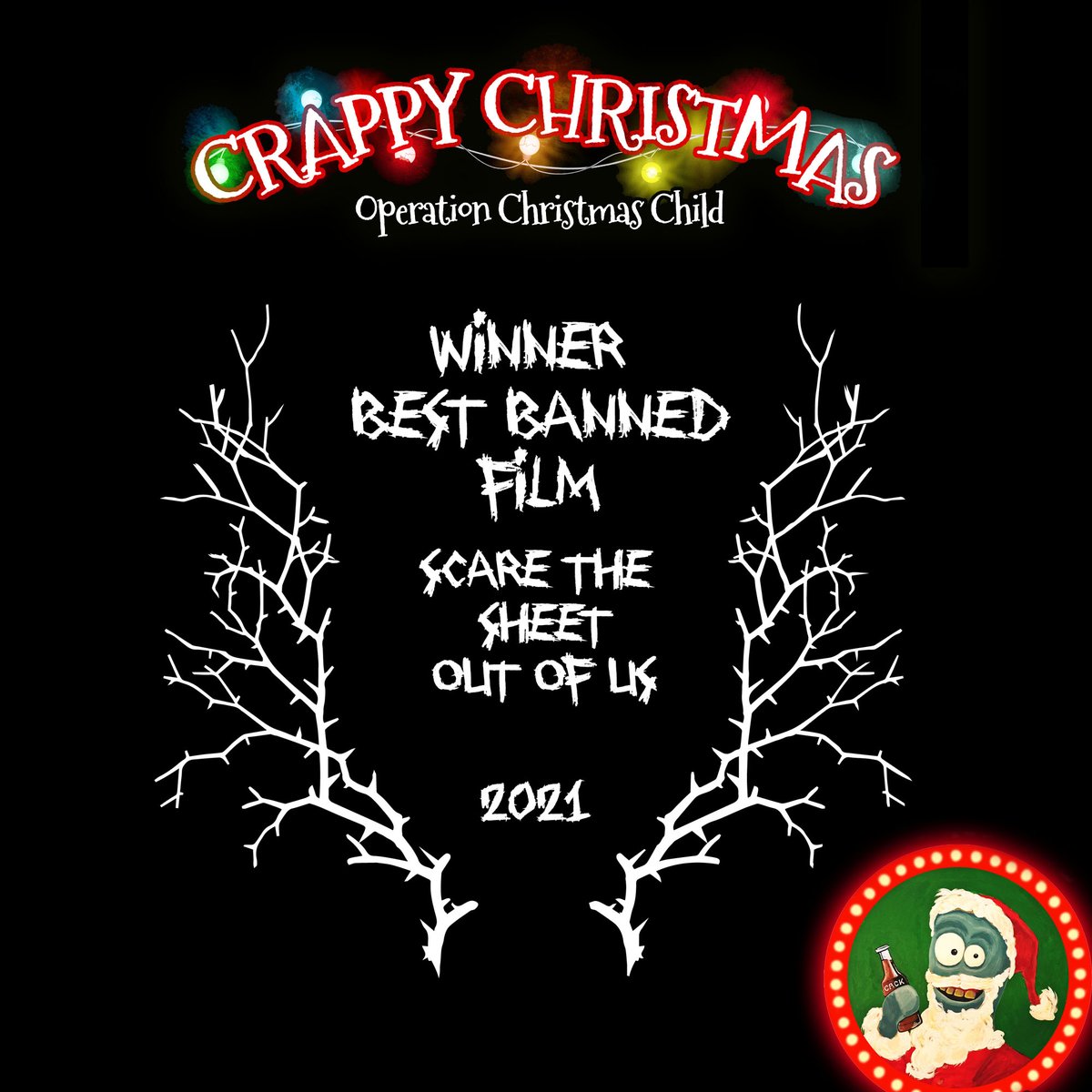 When a #filmfest creates a new category for your entry #rad #awardwinner #crappychristmas #deathcember