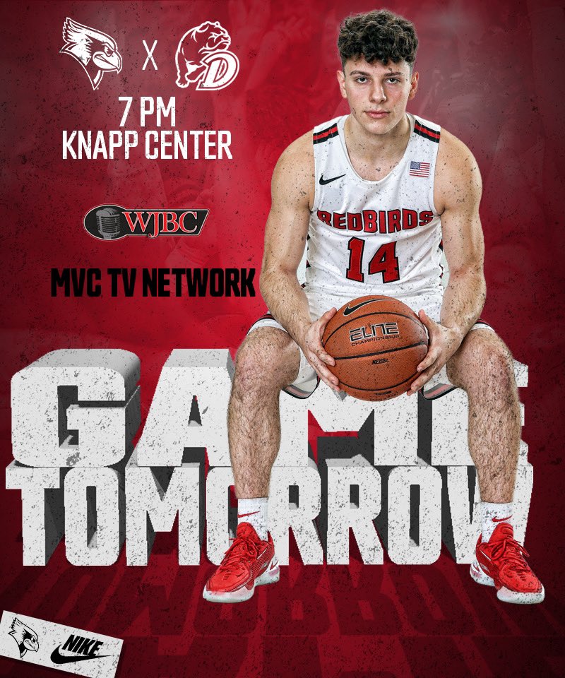 Just under 24 hours from now, #REDBIRDhoops will come out of a nine-day break to battle with <a href="/DrakeBulldogsMB/">Drake Basketball</a> in Des Moines!