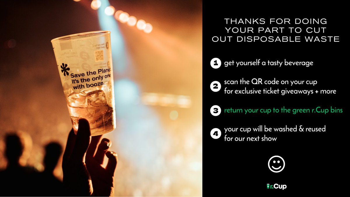 rworldreuse's tweet photo. Drink up w/our #reusablecup:
@fitforanautopsy | @bluebirddenver
Stop single-use waste &
Band together to make an impact &
Enjoy tonight’s show!
@AEGPresentsRM
#rcup #rturn #reuse #climatechange #gogreen #FitForAnAutopsy #ItsOurTurn https://t.co/c9fjGdm8Ex