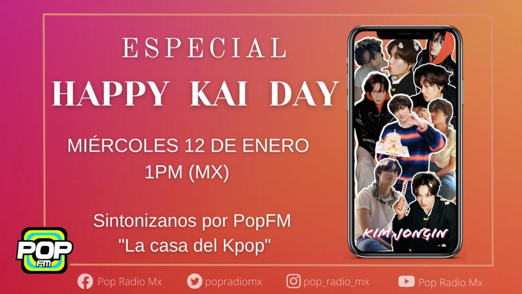 popfm_mx's tweet photo. Mañana no olviden sintonizar el especial de #KAI que tenemos para ustedes en #KPopFm https://t.co/3xOIHHwgYL