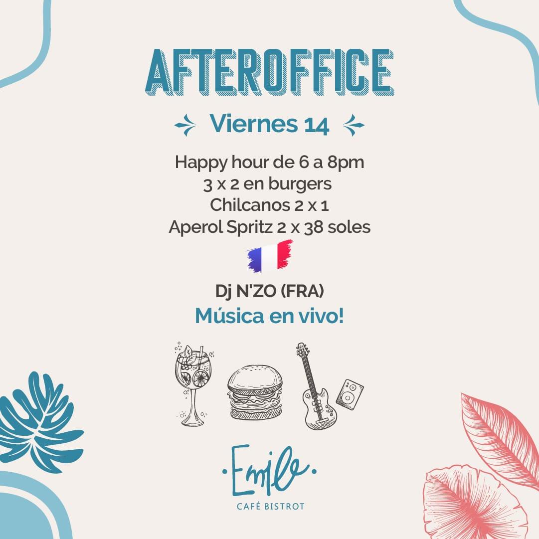 Este viernes 14 de enero seré Dj N'Zo en vivo a partir de las 7 PM en el restaurante Émile Bistrot (dentro de la Alianza Francesa de Miraflores av Arequipa 4595)