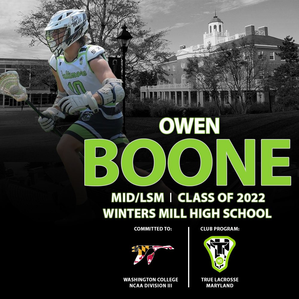 baltimore_true's tweet photo. 🚨👀 Congrats to 2022 Owen Boone for continuing his education and commitment to @washcollmlax #getrecruited #trueon2 https://t.co/6EJ7LhDvMq