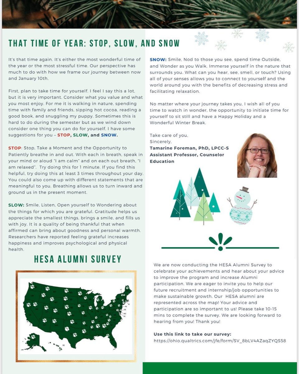 HESAOhio's tweet photo. Here is the December issue of our HESA eNewsletter; there are several great resources for Jan-March so be sure to read it if you haven't yet! https://t.co/Sg5ggDMdjW