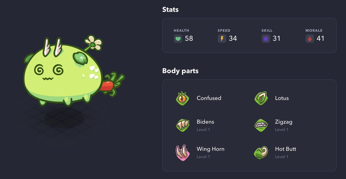 GiveawaysAxie's tweet photo. ✨AXIE RAFFLE 1 ✨
Check out axie details in the picture! 
Rules 
- Follow,RT,Like,Tag 2
- Send and screenshot
- 0.00001 $WETH = 1 Ticket
- 1 $SLP = 1 Ticket
- Screenshot and DM saying “done”

ronin:99499befa076f4db0b6de5dac5c27dc79841bdb6 https://t.co/pqhgZPhgbo