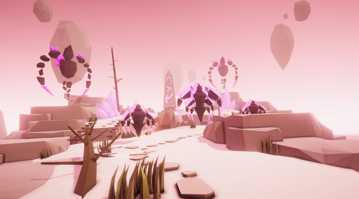 A monolith and a handful of dudes protecting it🧙‍♂️ #indieGame #indieGames #games #lowpoly #indiegaming #gamedev #indiedev
