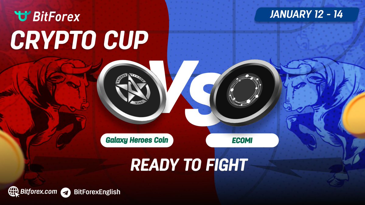bitforexcom's tweet photo. The third match of the Crypto Cup event starts now! Who is going to win? 
Complete tasks to have a chance of drawing rewards from the $30,000 giveaway pool!

👉Join the giveaway: https://t.co/pfL1pwazzM

@GalaxyHeroesGHC @ecomi_ #GHC #GalaxyHeroes #ECOMI #Bitforex #CryptoCup https://t.co/d9wm5qKZ7H