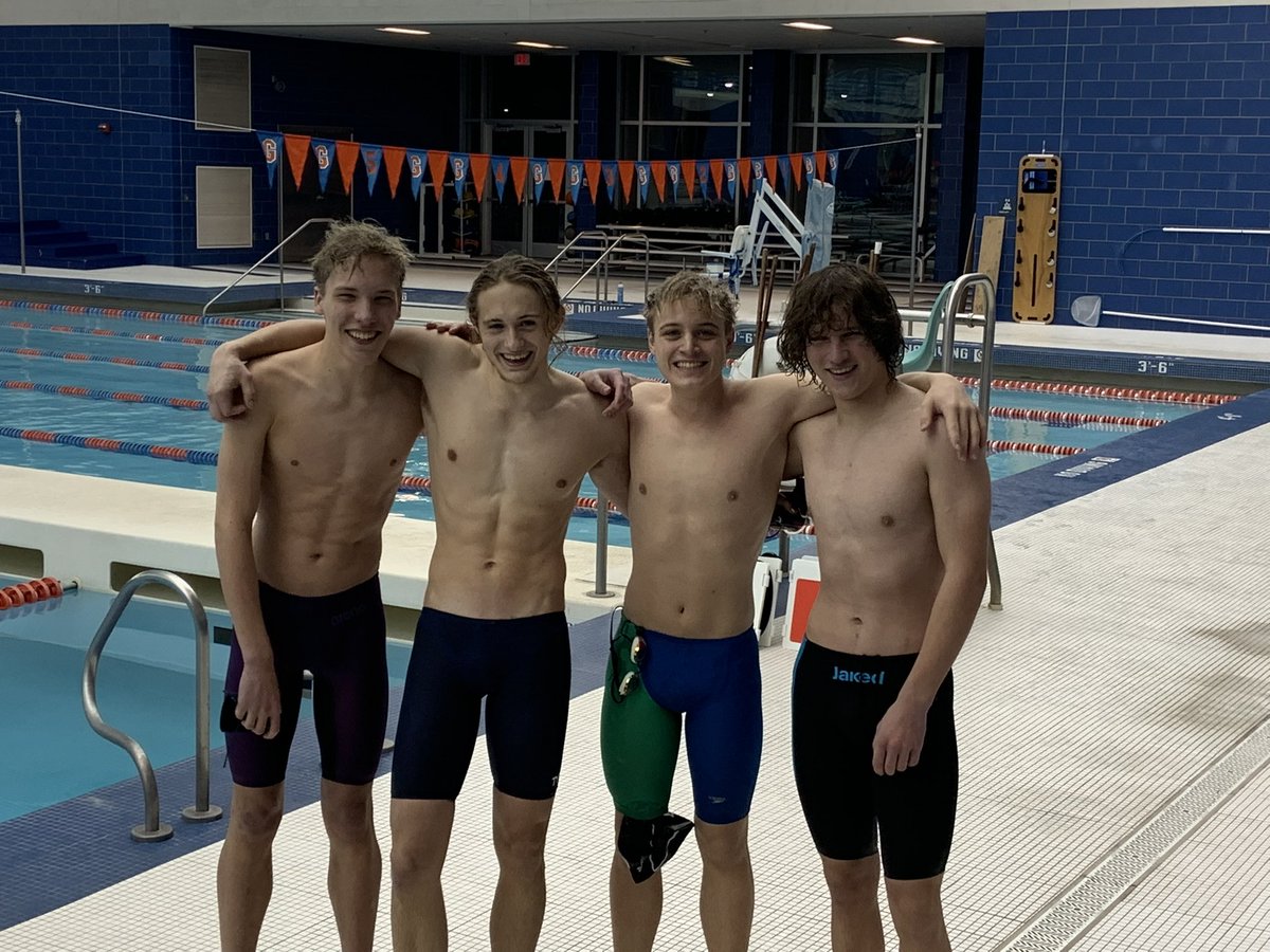Congratulations to our boys 200 medley relay for breaking the school record today!!!🎉🥇🔥