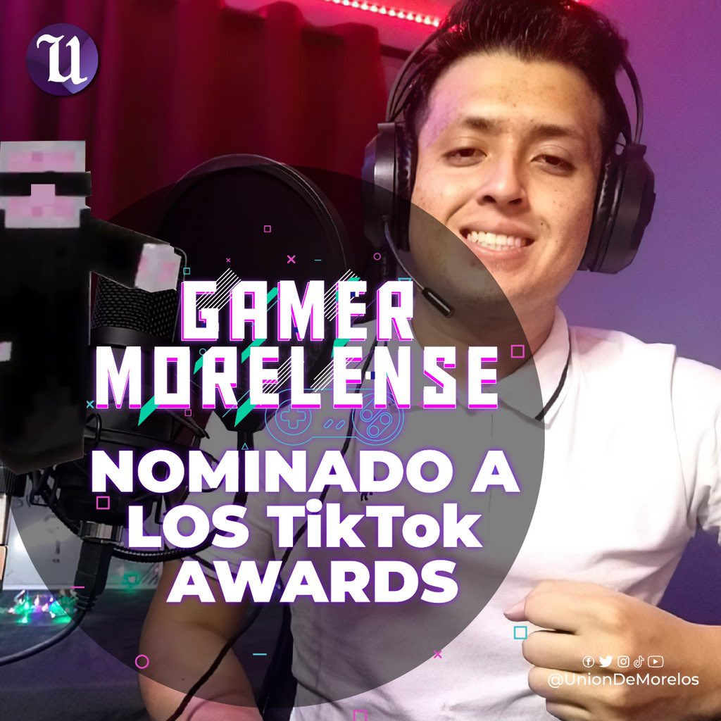 UniondeMorelos's tweet photo. 🎮 Gamer Morelense es nominado a los #TikTokAwards 2022 apoyemos el #talentomorelense
VOTA 👉 https://t.co/Uu1us3RO4i
Síguelo acá: https://t.co/RQWk3vJsQc https://t.co/WrjIW77bEq
