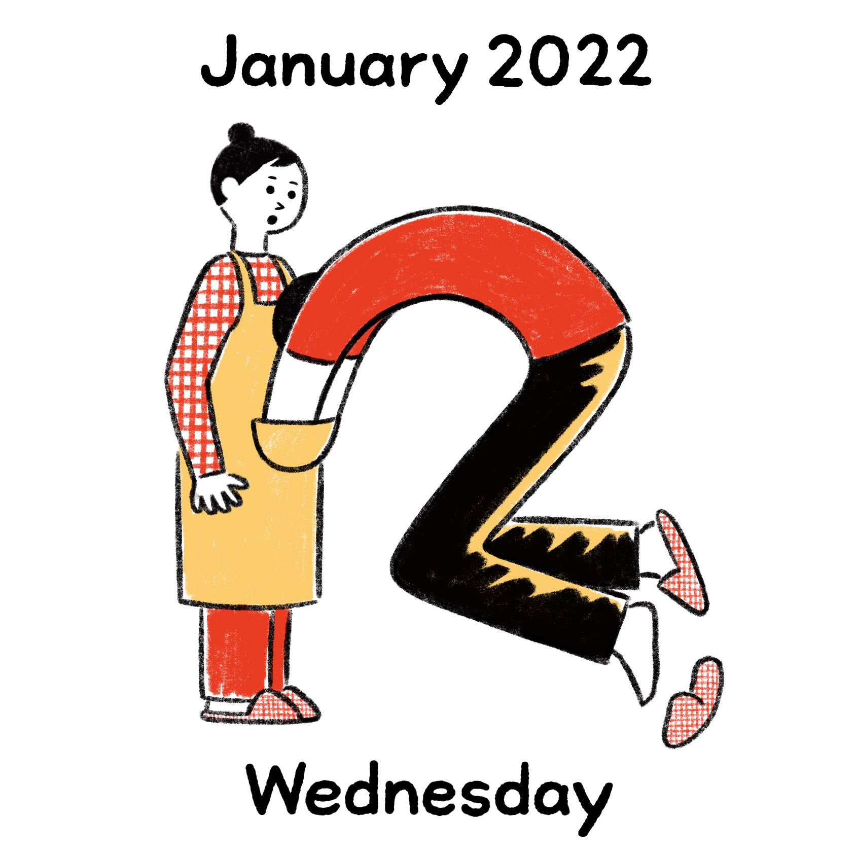 寺山武士 Takeshi Terayama 22年1月12日 カンガルーの赤ちゃんになりたい イラスト数字の日めくりカレンダー T Co Mg7csqjc05 Twitter