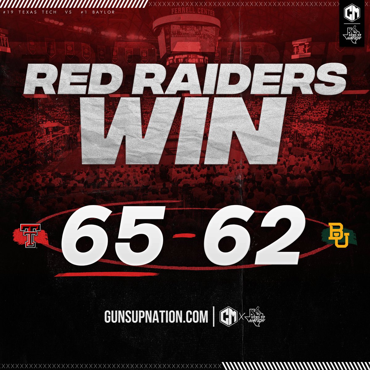 gunsupnation's tweet image. TEXAS TECH TAKES DOWN THE NUMBER 1 TEAM IN THE COUNTRY!!! 🔥🔥🔥

🔴 #GunsUp ✘ #WreckEm ⚫️