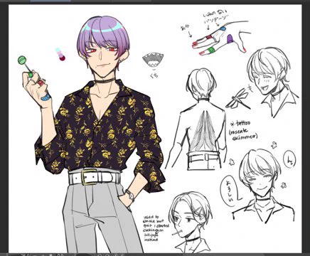 after a lot of back n forth with me myself and i, this was the design i ended up with, tho his outfit is probably tentative til i come up w smth else lol https://t.co/booJe0HRAY 
