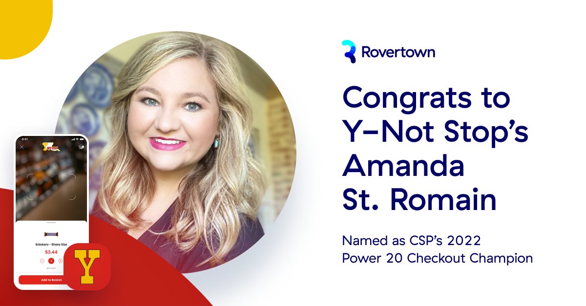 Rovertown's customers are ALL champions. But, we want to give a special shoutout to our very own Amanda St. Romain from <a href="/YNotStopStores/">Y-Not Stop</a> who was named Checkout Champion in the @CSPmagazine 2022 Power 20! Congratulations, Amanda! 🎉