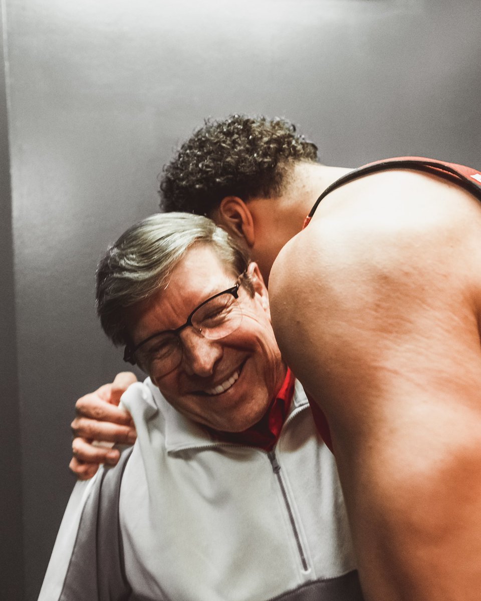 TexasTechMBB's tweet image. Our coach ❤️