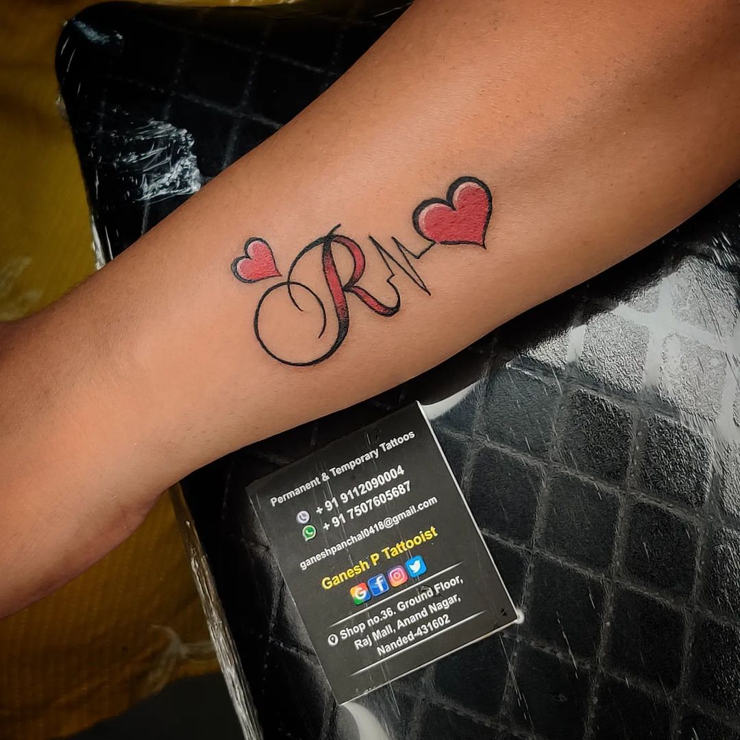 181 Tattooz Studio  Small design of letter p with heartbeat on forearm  which looks feminine Book your appointment with us through our website or  visit our studio 181tattoozstudio www181tattoozcom Or contact