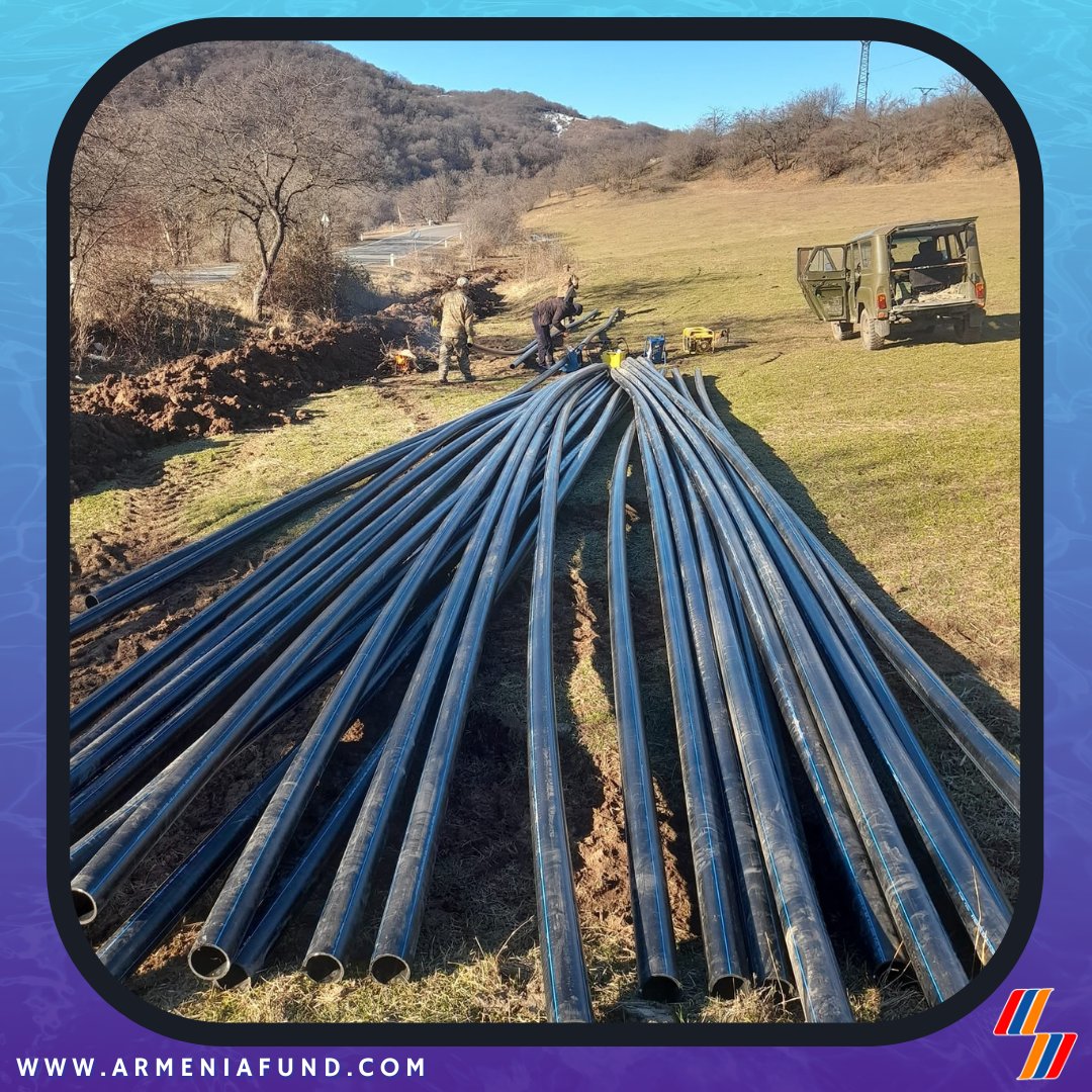 ArmeniaFund's tweet photo. Clean Potable 💧 Water For Residents of 🇦🇲 Baghanis
The soon to be completed Water Infrastructure Project for the residents of #Baghanis is another great 👌🏻 example of #ArmeniaFund putting your donation dollars to 💪🏻 work! @ArmeniaFund #Thankyou https://t.co/QPVJfQOh08