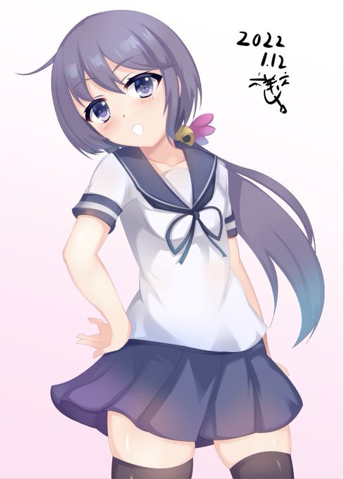 #艦これ #曙 
おはようございます!(もう昼)
塗りました! 