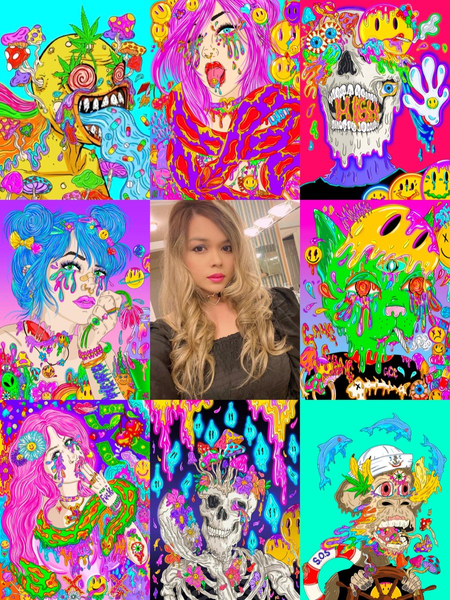 ALIENQUEENART's tweet photo. @SuperRareRoses 👽 me &amp; my art 🍄 https://t.co/1k5EjjdW9n