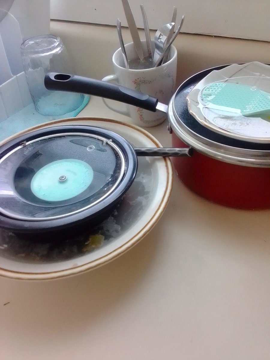 EmpressAnswers's tweet photo. Wish you could SMELL my roommate's DIRTY dishes. All 15 pieces that will require 15 mins of high running water to wash. 🙄 I'm so SICK AND TIRED of this roommate situation and 'her' lazy freeloading, has NEVER CLEANED THIS PLACE ONCE ass. &amp; then the NARCISSIST employees here...😤 https://t.co/lpXJnLEBR6