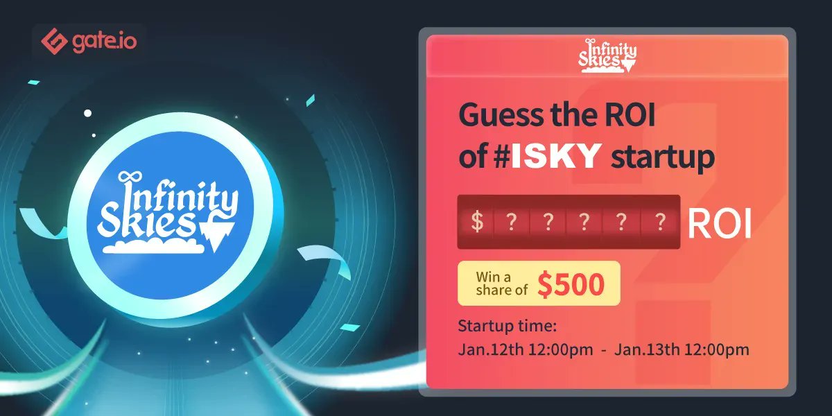 Gate.io (@gate_io) on Twitter photo 🤔 Gate.io Guess $ISKY #ROI 🤔 <a href="/Inf_Skies/">Infinity Skies</a>
50 lucky users will receive $10 each 🧧
💽Follow @gate_io
💽Like & RT
💽Join: gate.io/en/startup/381…
#Gateio #Giveaway #Startup 🤔 Gate.io Guess $ISKY #ROI 🤔 <a href="/Inf_Skies/">Infinity Skies</a>
50 lucky users will receive $10 each 🧧
💽Follow @gate_io
💽Like & RT
💽Join: gate.io/en/startup/381…
#Gateio #Giveaway #Startup