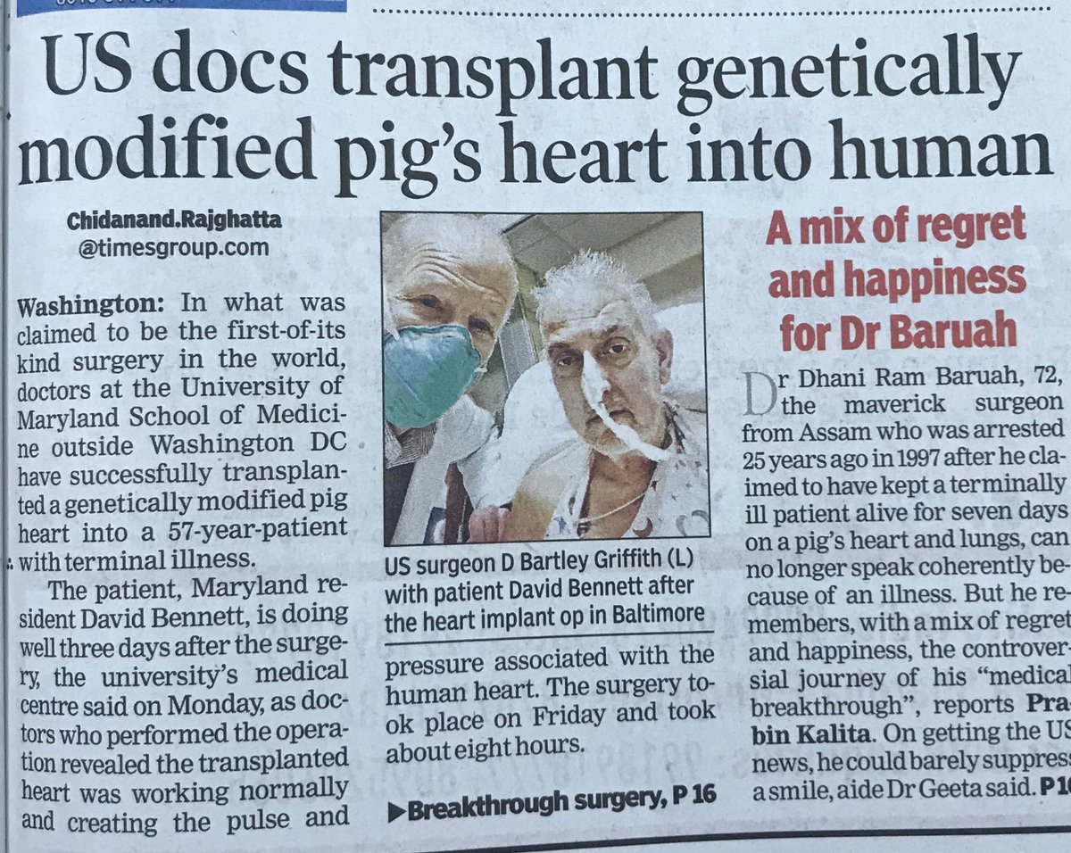 Proximity of a long lifespan in sight . Way to go #genetic #Engineering #Heart @trivedi_ira @ProfAnilKumarT1 @MohitaTOI @PrabodhTrivedi @DirectorSgpgi @DrSandeepTiwar6 @CSIR_CDRI