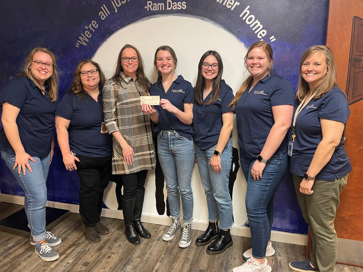 Blessed to receive $1000 donation from the Massey family to support our service project- Aunt Rhoda’s Care Closet. Any student needing help can receive it through this amazing program. Scan the QR codes at CW for info <a href="/creekwoodhs/">Creek Wood HS</a> <a href="/DCS_CTE/">Dickson County Schools CTE</a> <a href="/DCS_TN/">Dickson Co Schools</a>