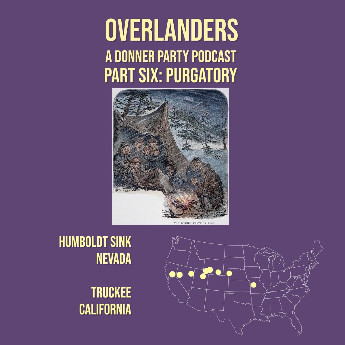 DonnerPartyPod's tweet image. Part Six of our Donner Party podcast is here. We finally reach the Sierra. And the snow begins to fall.