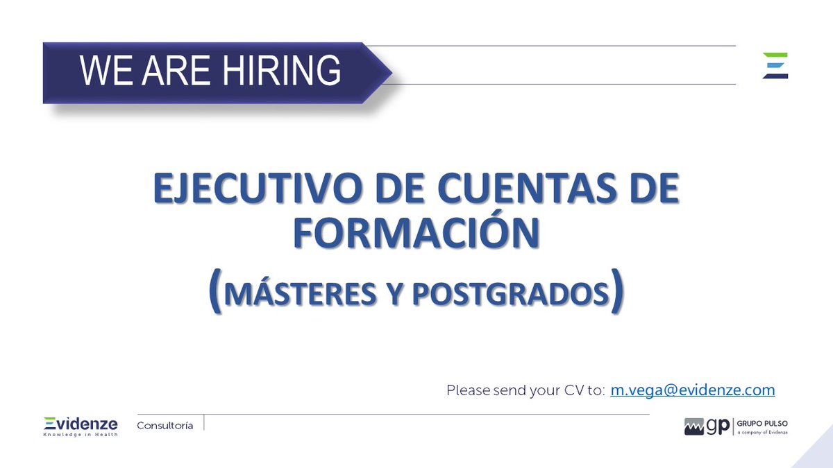 Dynamic (@dynasolutions) on Twitter photo WE ARE HIRING! We are looking for a training account executive profile
Please send your CV to: m.vega@evidenze.com
Job offert details:
dynasolutions.com/publicaciones/…
#Jobs #SomosDynamic#Formacion WE ARE HIRING! We are looking for a training account executive profile
Please send your CV to: m.vega@evidenze.com
Job offert details:
dynasolutions.com/publicaciones/…
#Jobs #SomosDynamic#Formacion