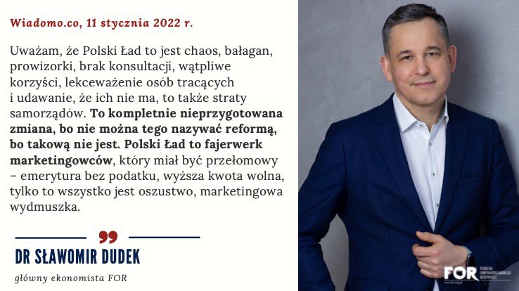 FundacjaFOR's tweet photo. Cały #PolskiŁad zamyka się minusem na kilkanaście mld złotych i rząd nie odpowiedział, z czego to pokryje. Rząd nie ma swoich pieniędzy, zatem będzie musiał wziąć od nas - @DudSlaw w wywiadzie dla @wiadomo_co ➡️ https://t.co/JkrA1CKExi https://t.co/zN48T4kIPC