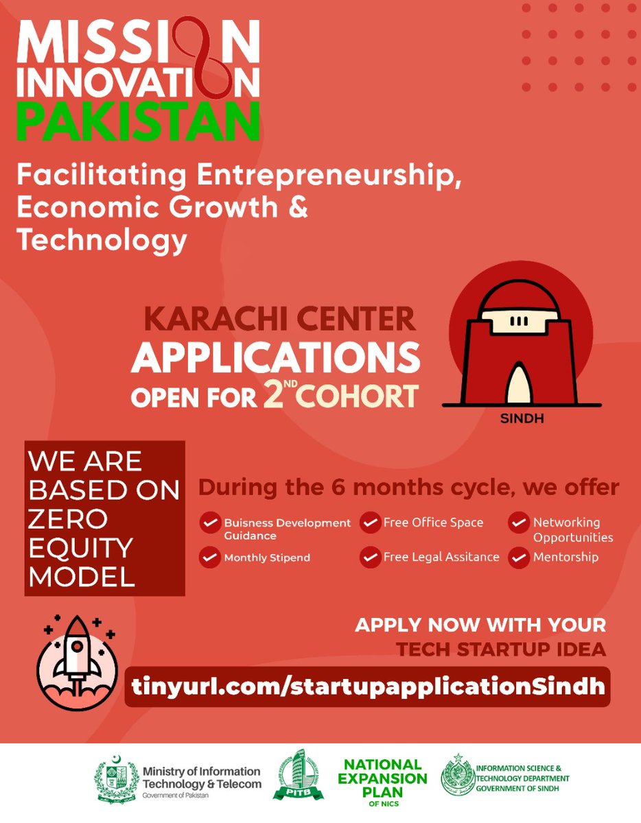 Umairkhan02's tweet photo. The application form can be accessed below for Karachi Center.*
link: https://t.co/Fok0iZpX5G

Applications are now open for the second cohort till *25th January 2022!*

Do not miss out this opportunity! Apply Now for the Incubation.
2/2 https://t.co/VtdbAsW7Ol