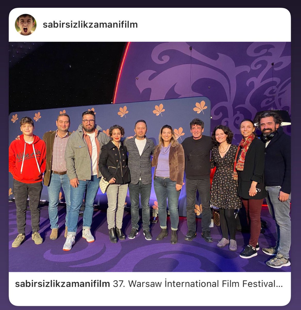 Sabırsızlık Zamanı film ekibi 37. Warsaw International Film Festivali’nde!

 <a href="/WarsawIFF/">warsawiff</a> <a href="/aydin_orak/">AYDIN ORAK</a> <a href="/pelinbatutr/">Pelin Batu</a> <a href="/IstarGokseven/">Istar Gokseven</a>