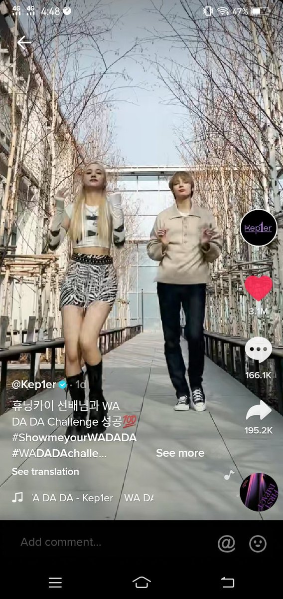 hiyyihsthetics's tweet photo. hiyyih and hueningkai's wa da da challenge is now kep1er's most liked video on tiktok with 3.1M likes. https://t.co/GL2KRq3aqr