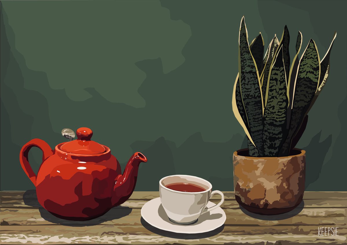 Mother in Law’s Tongue &amp; Tea……….
#digitalartist #tea #sansevieria #hythe #hythekent #keepsie <a href="/HytheGardenShop/">thatlittleplantshop</a> <a href="/keepstea/">keeps</a>