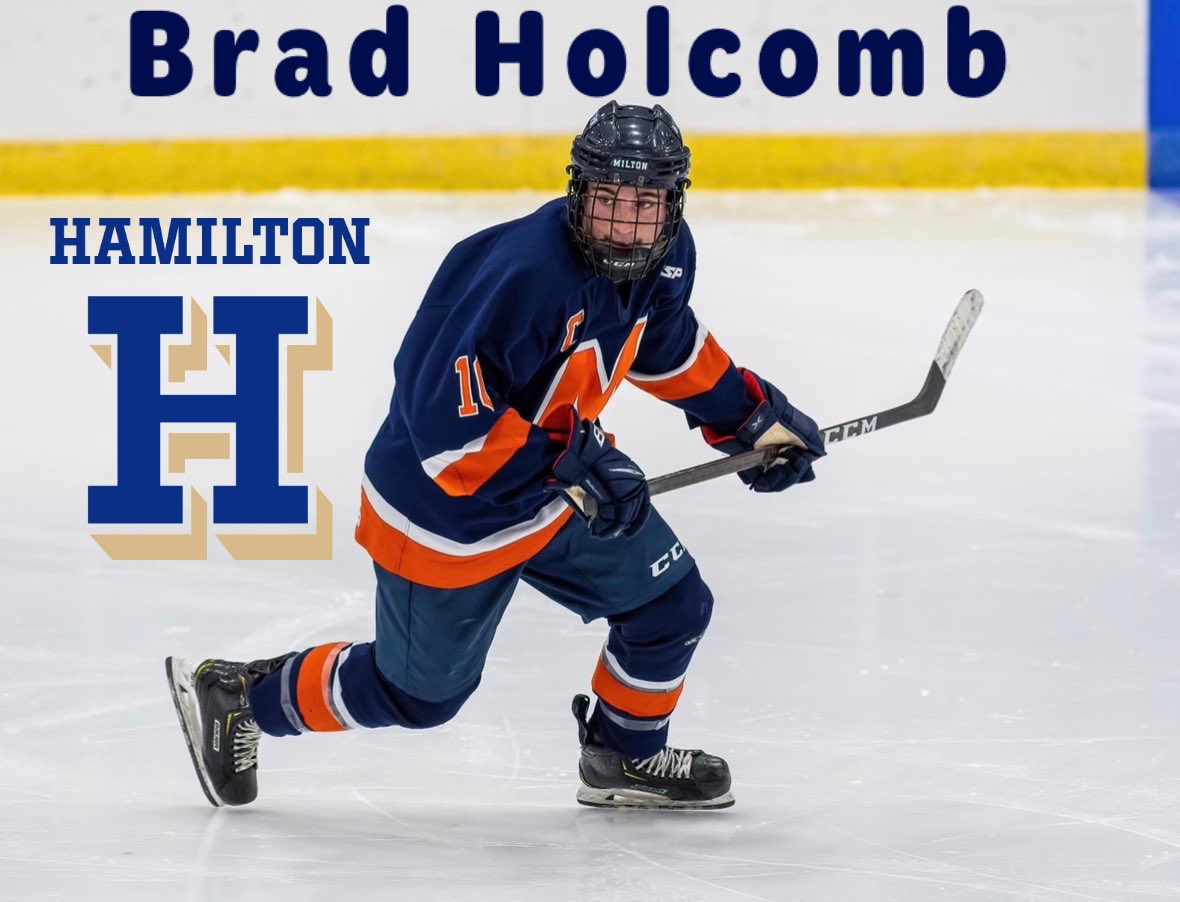 Congratulations to Senior Forward Brad Holcomb (<a href="/BradHolcomb15/">Brad Holcomb</a>) on his commitment to continue his education and hockey career <a href="/HamCollMHock/">Hamilton College Men's Hockey</a>!