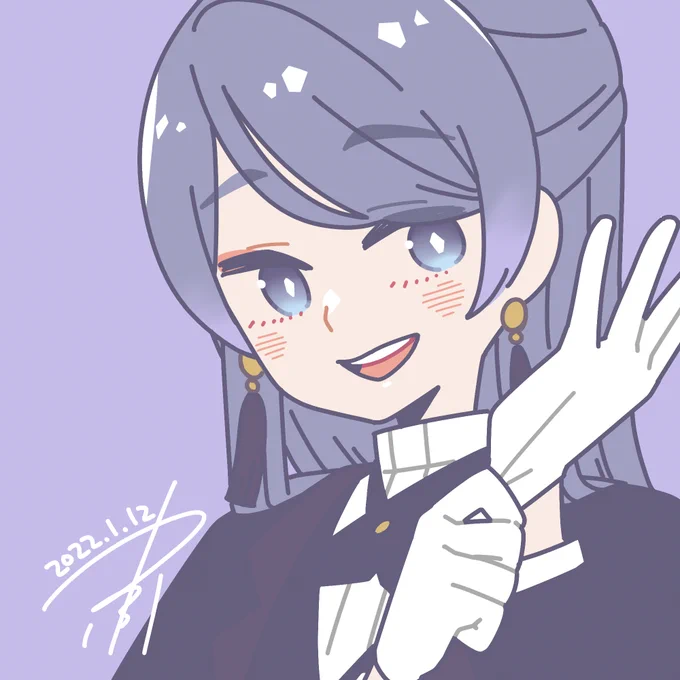 執事な弦月さん。
#上弦画 