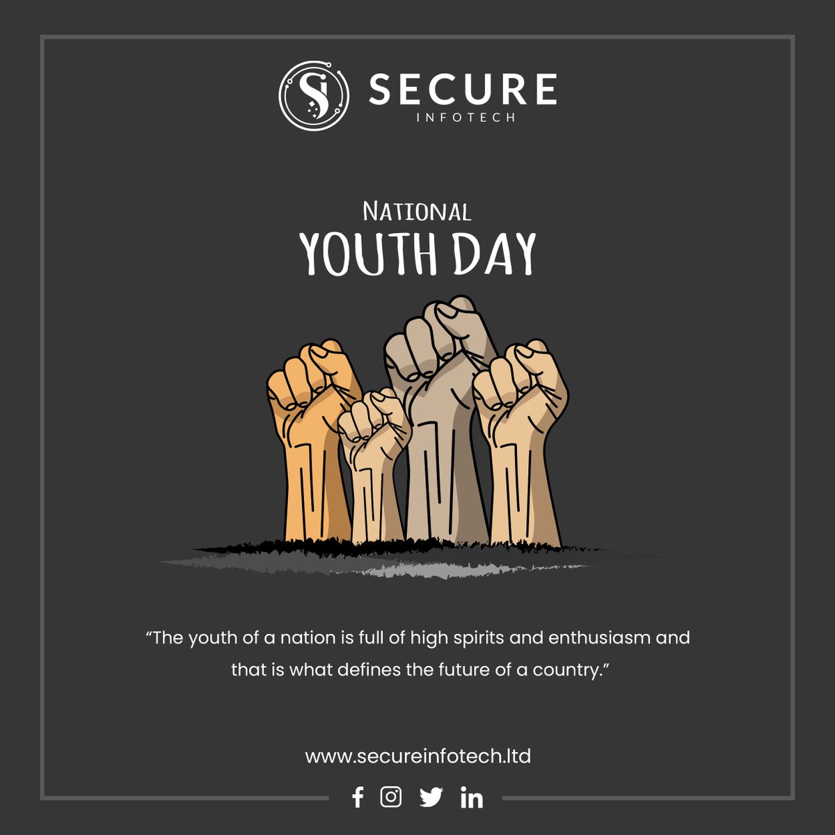 SecureInfotech1's tweet image. “Take risks in your life, If you win, you can lead! If you lose, you can guide. Wish you Happy National Youth Day.”
#SecureInfotech #NationalYouthDay #SwamiVivekananda #YouthDay