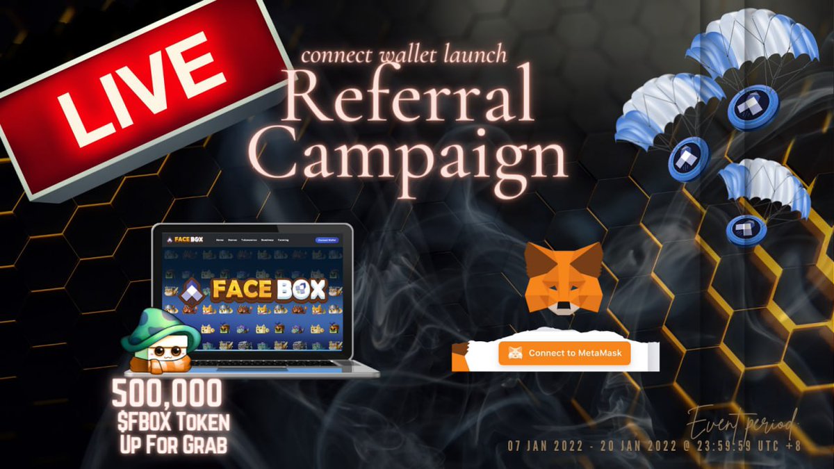 🔰 Facebox.app Airdrop
🎁 Reward: 500 $FBOX
👥 Referral: 100 $FBOX
🧶 Rate: ⭐️⭐️⭐️⭐️⭐️

📚 Airdrop Link: t.me/FaceBox_Airdro…

📡 Website: facebox.app #AirdropRampage