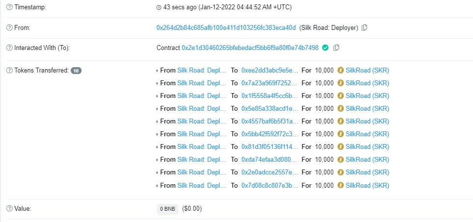 The reward of 10000 $SKR has been transferred to the 10 luckiest people
<a href="/0606tanu/">tanu78</a> 
<a href="/Mega_moon_oo/">Mr. Ujoo</a> 
<a href="/KcsSlymn/">slymn kcs</a> 
<a href="/linhtoken/">Linh Token 💯💯💯</a> 
<a href="/Peter90221907/">Peter</a> 
<a href="/asepsae15861366/">asep saepudin</a> 
<a href="/TamVideo1/">Tam nương</a> 
<a href="/jimajena/">jima jena</a> 
<a href="/SafemoonTr/">SafemoonTr</a> 
<a href="/longtran180393/">Long Trần (✸,✸) KGEN (Ø,G)</a> 

#ToTheMoon  #SKR #SilkRoad #BNB