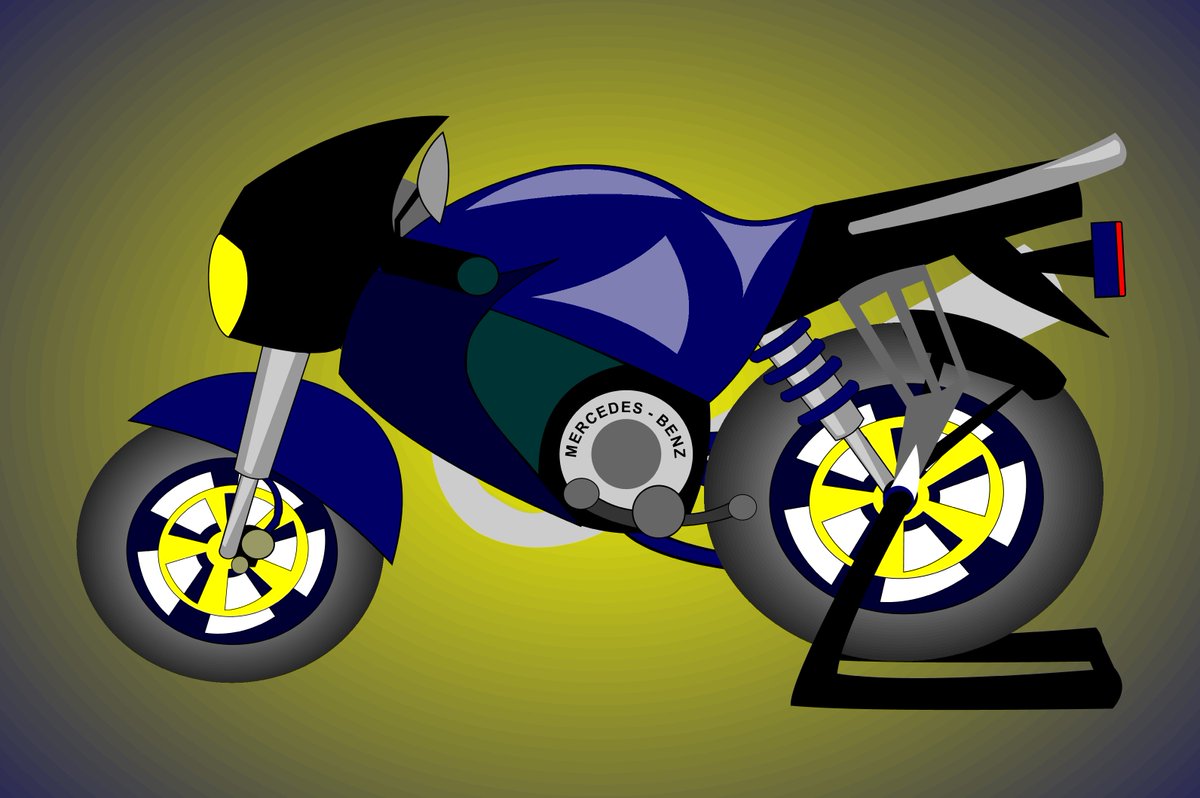Selain saya membuat lukisan digital, saya dapat menggambar motor menggunakan Macromedia Freehand MX....