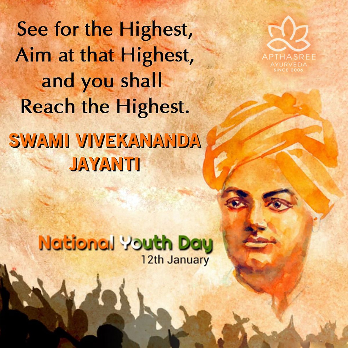 apthasreeayu's tweet photo. Happy National Youth Day to all the enthusiastic young spirits!
#SwamiVivekanandaJayanti
#SwamiVivekanandaJayanti #YouthDay #Ayurveda #Medicine #AuthenticAyurveda #traditionalayurveda #apthasree #kannur https://t.co/n113hBC4Rs