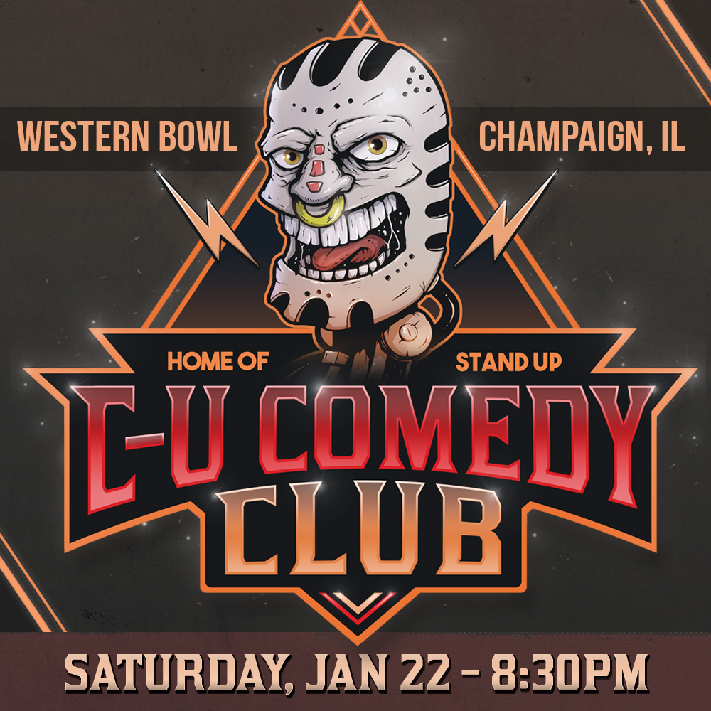 C-U Comedy Club - Live Stand Up Comedy returns to weekends in Champaign, IL on January 22nd at 8:30 inside Western Bowl - tickets on sale NOW at cucomedy.com

#champaignillinois #champaign #chambana #cucomedy #champaignurbana #illini #standup #standupcomedy