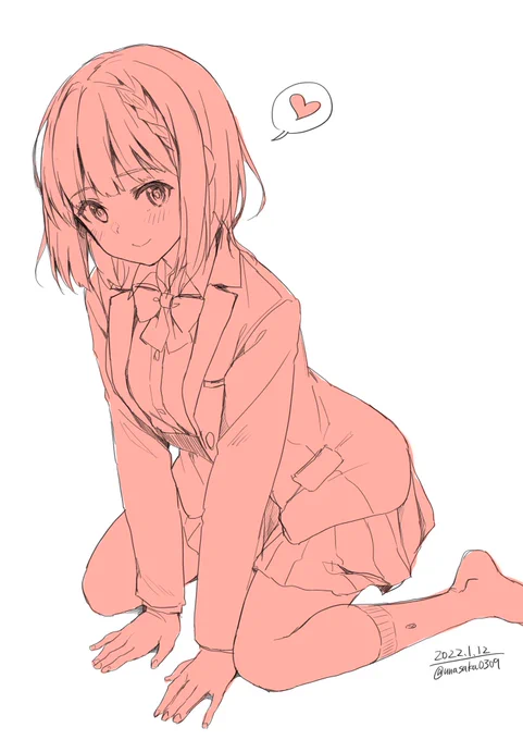 今描いてる漫画の子 