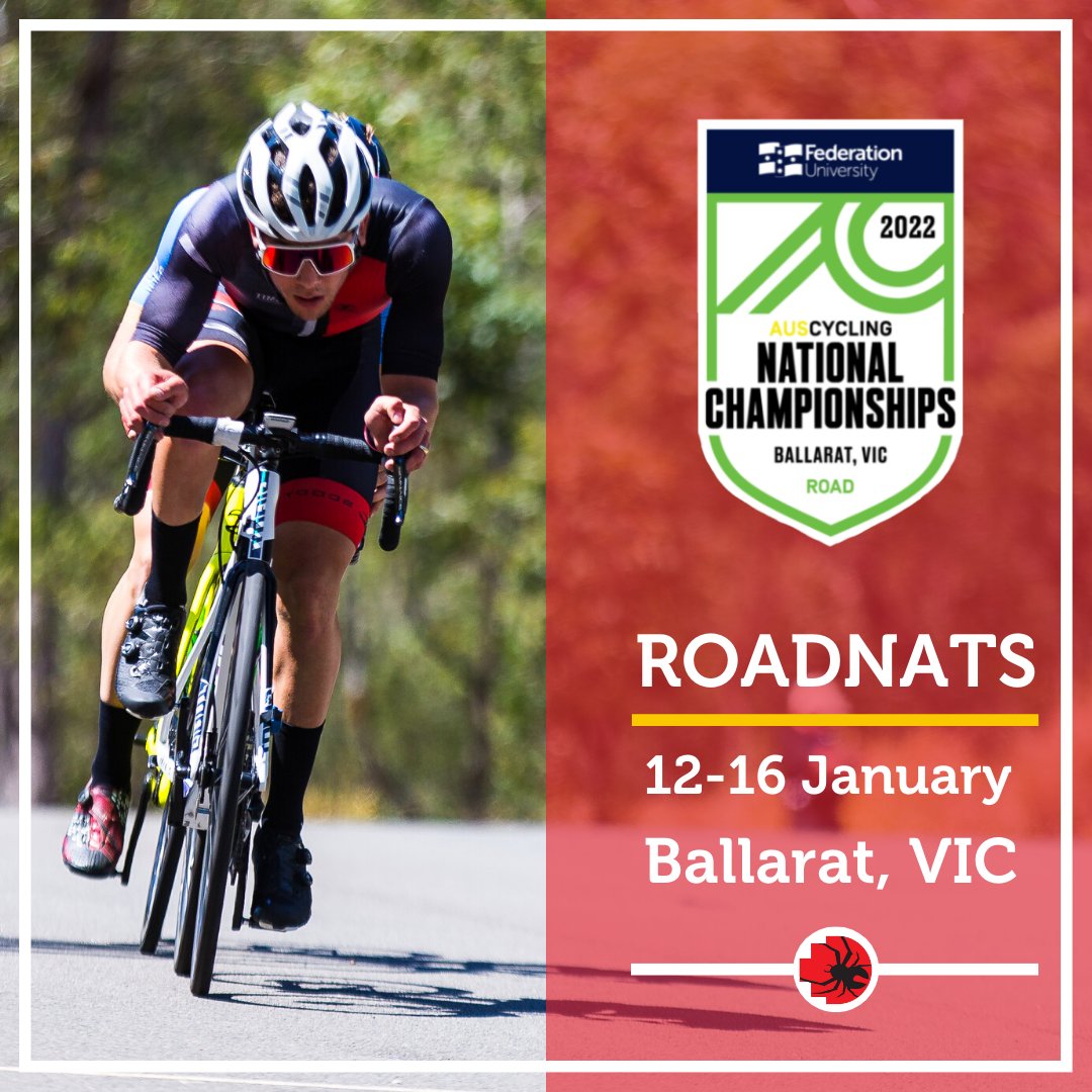 #RoadNats22 rolls into Ballarat this week, good luck to our Redback Road Cyclists racing over the next four days 🚴🏼‍♂️ 🏆

Join the Redbacks Cycling tradition in Perth!
Be part of the future, sign up for Nationals now🕷

#Auscycling #RMITUniversity #cycling #LetsRideTogether